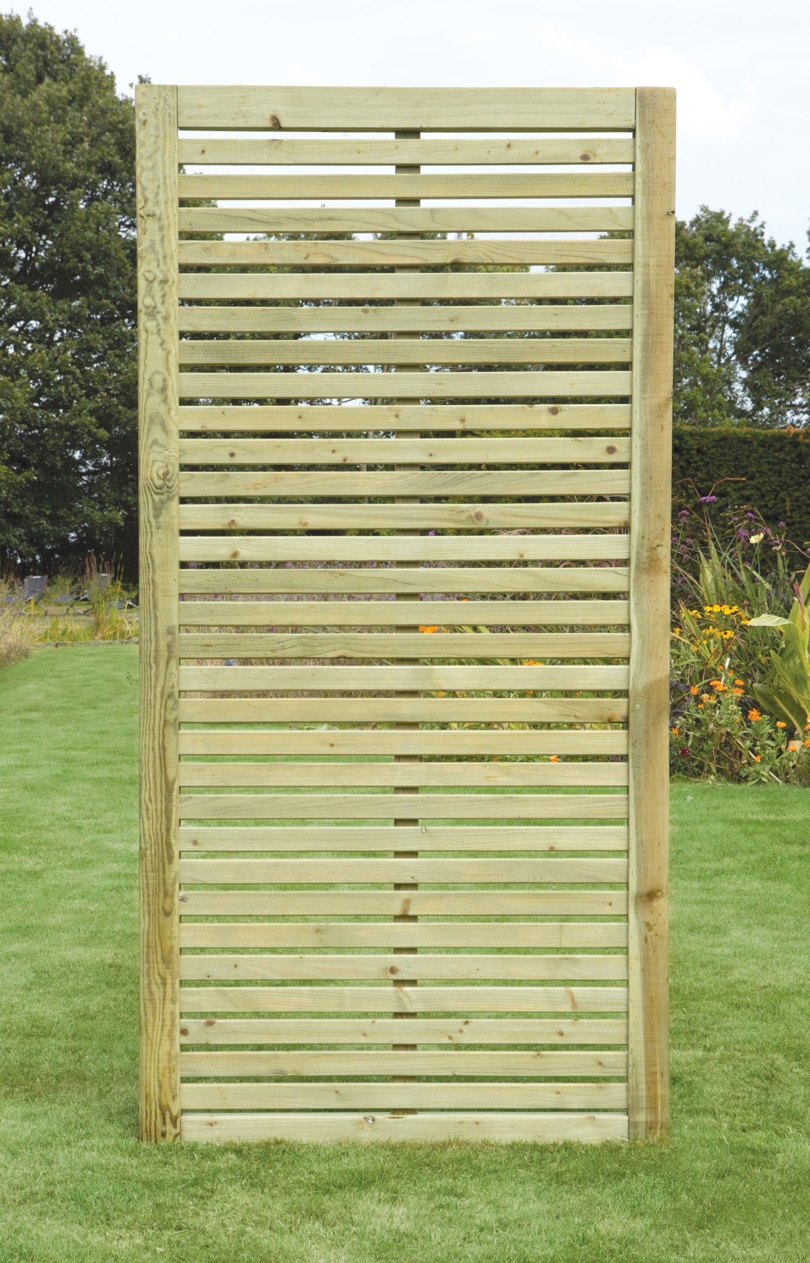 Timber Focus Chelsea Slatted Wing Panel (H) 1.8m (W) 0.9m