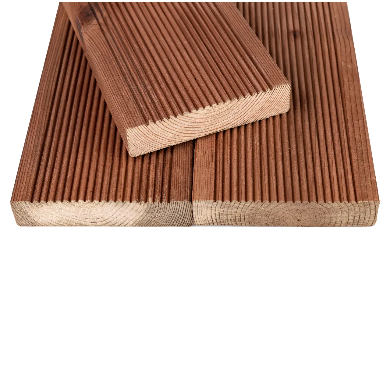 Brown Softwood Deck Boards 28x120mm - Image 2