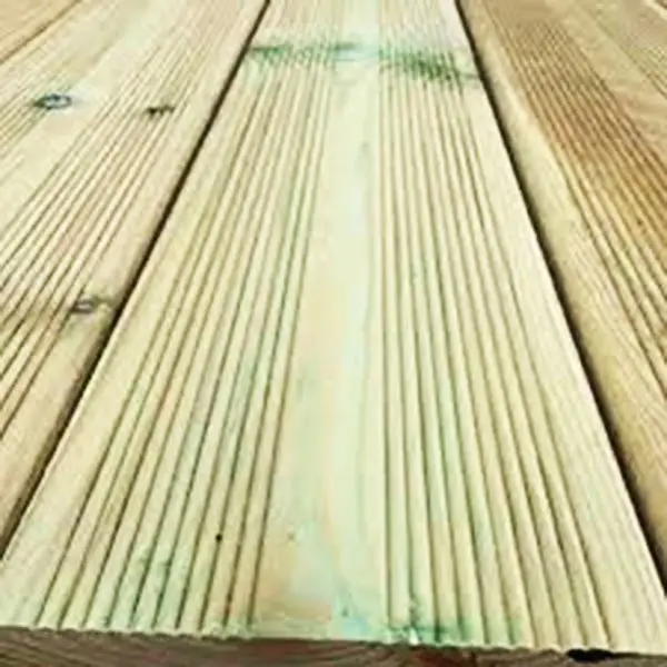 Softwood Decking Green Treated 28x145mm 10 pieces Reeded with a flat surface 600mm