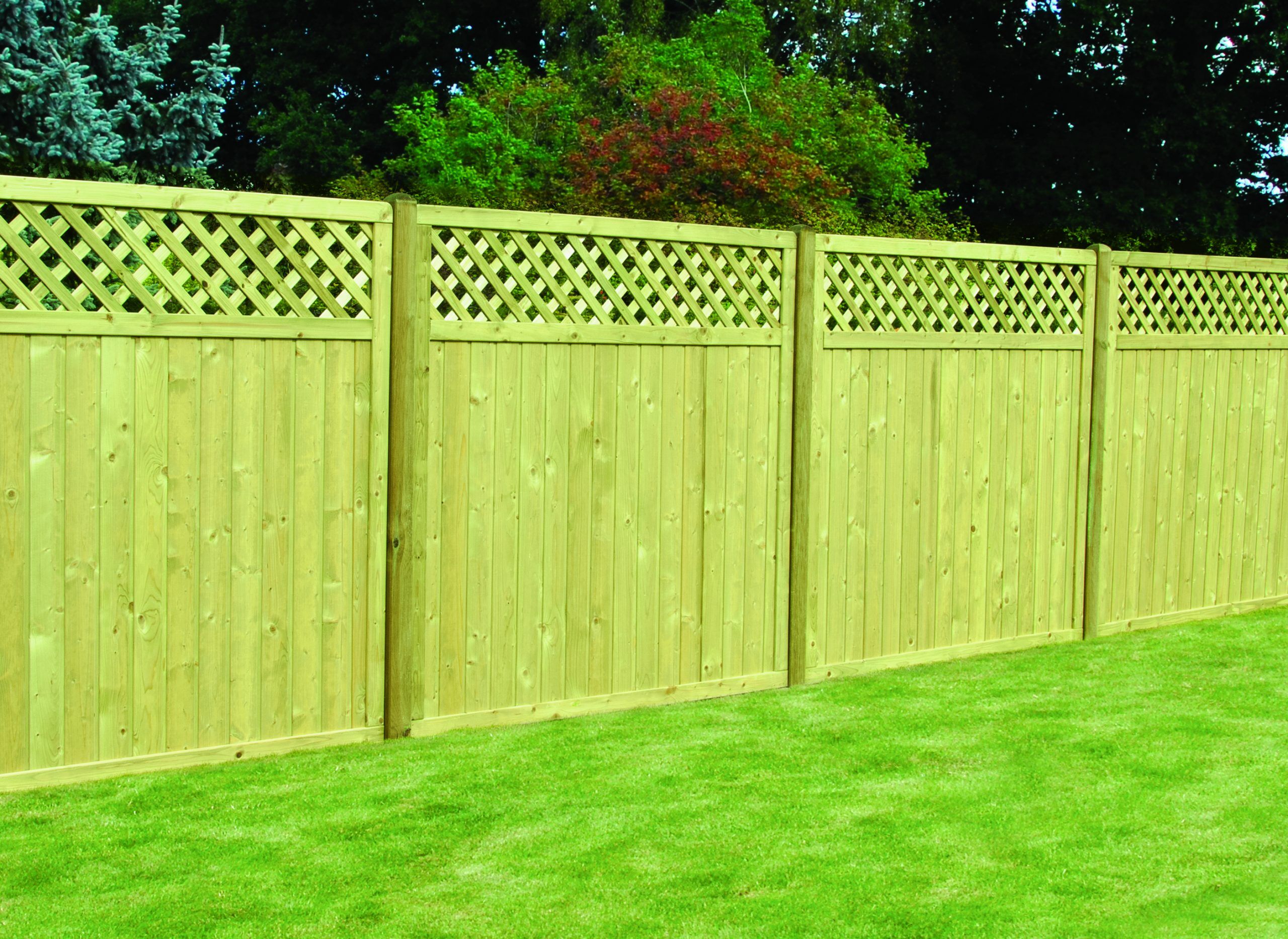 Timber Focus Highgate Tongue & Groove Lattice Top Fence Panels